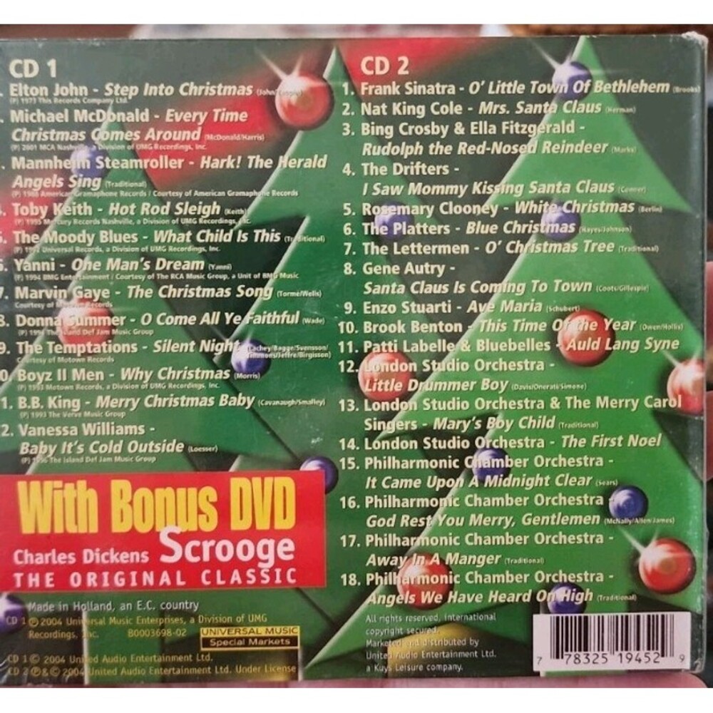 Christmas Past and Present - Music CD  Plus Bonus DVD Of Scrooge New Holidays - Picture 2 of 4